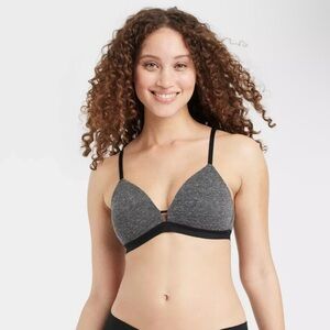 Auden Women's The Everyday Wirefree Bra Gray Size 34DD. Nwt